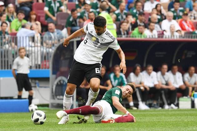 Moscow Men Football FIFA World Cup 2018 FIFA world cup 2018 17 06 2018 Luzhniki Stadium Moscow Group F Preliminary Round Germany vs Mexico Sami Kedira Germany hector herrera Mexico