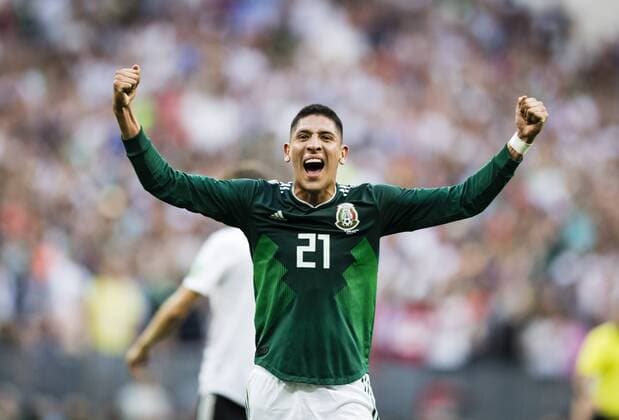 Moscow 17 06 2018 Cheers Edson Alvarez Mexico Germany Mexico