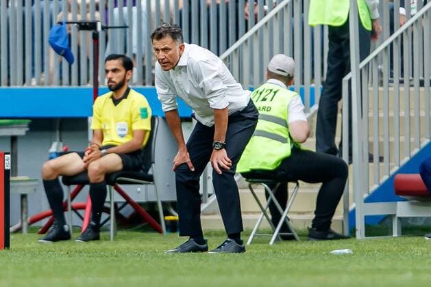 Moscow Russia 17 06 2018 FIFA World Cup Group F Germany Mexico coach Juan Carlos Osorio MEX looks DeFodi507