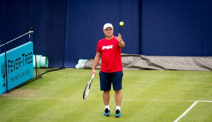 Novak Djokovic head coach Marian Vajda during practice session during the Fever-Tree Tennis Championships 2018 Qualifying round 2 at The Queen s Club, London, England on 17 June 2018. Copyright: xAndyxRowlandx PMI-2066-0028