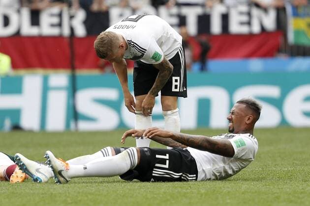 BOATENG JeromeTeam Germany with KROOS Toni Game Group F Germany Mexico at the Luzhniki Stadium in Moscow on 17 June 2018