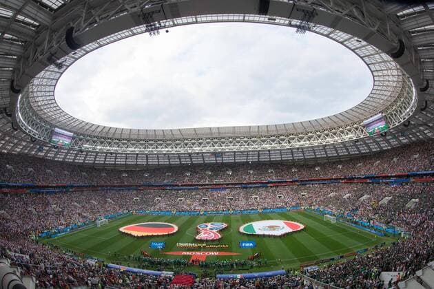 Bilder des Tages - SPORT June 17, 2018 - Moscow, Russia - General view of Luzhniki Stadium during the Russia 2018 World Cup Group F football match between Germany and Mexico at the Luzhniki Stadium in Moscow on June 17, 2018. Germany v Mexico: Group F - 2018 FIFA World Cup WM Weltmeisterschaft Fussball Russia  - ZUMAn230 20180617_zaa_n230_749 Copyright: xFotoxOlimpikx