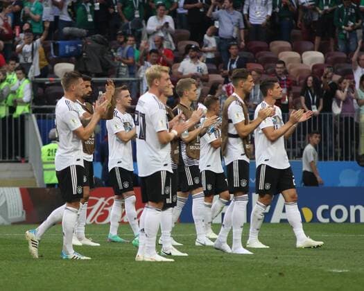 June 17, 2018 - Moscow, Russia - June 17, 2018, Russia, Moscow, FIFA World Cup WM Weltmeisterschaft Fussball First round, Group F, Germany vs Mexico at the Luzhniki stadium. Player of the national team Nationalteam Main coach; trainer; World Cup 2018, Germany - Mexico  - ZUMAl75_ 20180617_zaf_l75_704 Copyright: xMaksimxKonstantinovx