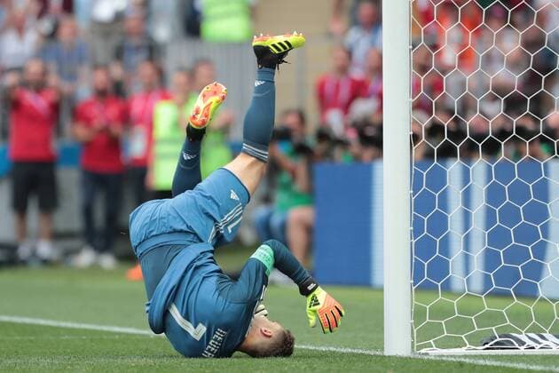 June 17, 2018 - Moscow, Russia - goalkeeper Manuel Neuer of Germany national team Nationalteam during a Group F 2018 FIFA World Cup WM Weltmeisterschaft Fussball soccer match between Germany and Mexico on June 16, 2018, at the Kazan Arena in Kazan, Russia. Germany v Mexico: Group F - 2018 FIFA World Cup Russia  - ZUMAn230 20180617_zaa_n230_867 Copyright: xAnatolijxMedvedx