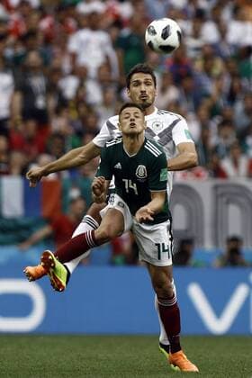 June 17, 2018 - Moscow, Russia - Javier Hernandez during the 2018 FIFA World Cup WM Weltmeisterschaft Fussball Russia group F match between Germany and Mexico at Luzhniki Stadium on June 17, 2018 in Moscow, Russia. Germany v Mexico: Group F - 2018 FIFA World Cup Russia  - ZUMAn230 20180617_zaa_n230_967 Copyright: xMehdixTaamallahx