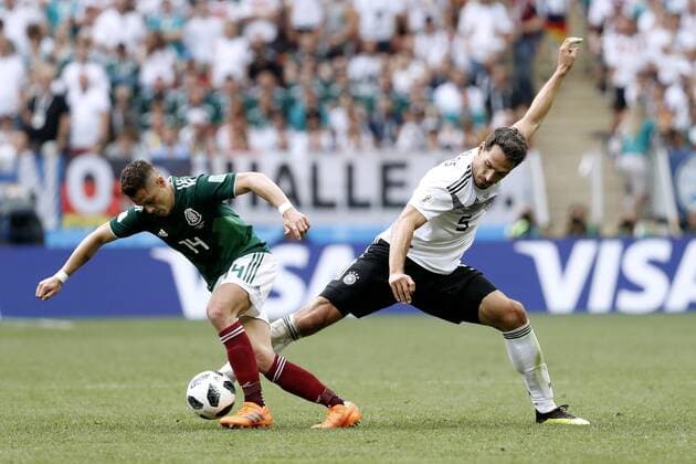 HUMMELS Mats Team Germany with HERNANDEZ Game Group F Germany Mexico at the Luzhniki Stadium in Moscow on 17 June 2018
