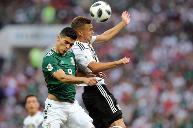 17.06.2018. Moscow, Russian: Werner and Kimmich in action during the FIFA World Cup WM Weltmeisterschaft Fussball Russia 2018, Group F, football match between GERMANY v MEXICO in Luzhniki Stadium in Moscow.  Copyright: xMarcoxIacobuccix xIPAx xMarcoxIacobuccix