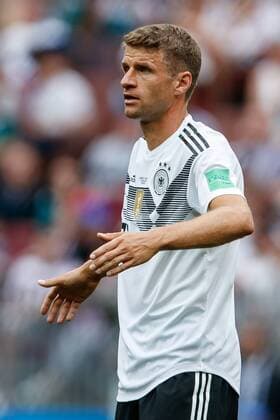 Moscow Russia 17 06 2018 FIFA World Cup Group F Germany Mexico Thomas Mueller GER is watching DeFodi507