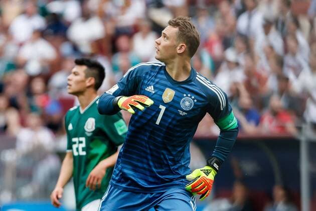 Moscow Russia 17 06 2018 FIFA World Cup Group F Germany Mexico Goalkeeper Manuel Neuer GER is watching DeFodi507