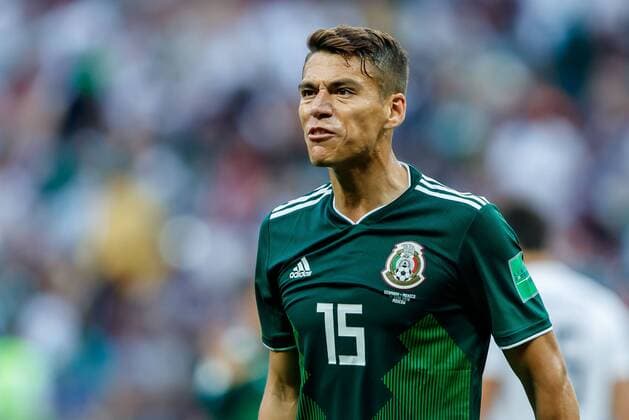 Moscow Russia 17 06 2018 FIFA World Cup Group F Germany Mexico Hector Moreno MEX gestures gesture DeFodi507