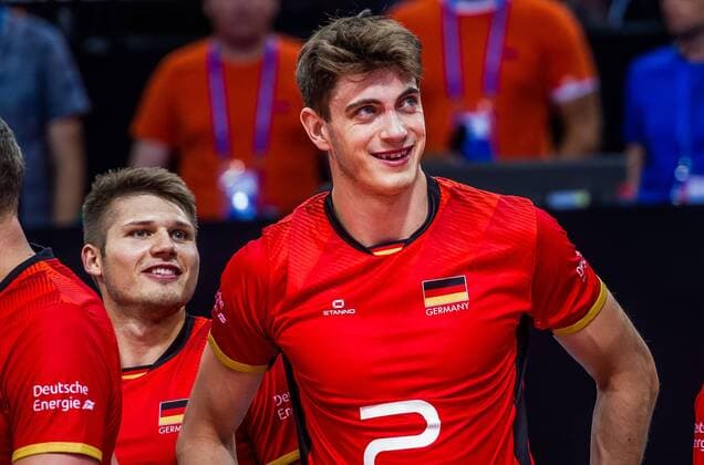 Germany Japan Tobias Krick 2 GER in the match Germany Japan in the Volleyball Nations League of the men Ludwigsburg 15 06 18 Volleyball Volleyball League Ludwigsburg Baden Wuerttemberg Germany MHP Arena