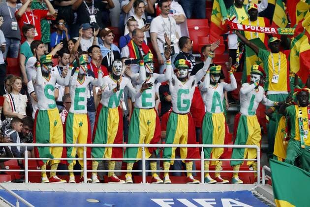 Themen der Woche - SPORT KW25 Bilder des Tages - SPORT WM 2018, Polen - Senegal fans of Senegal during the 2018 FIFA World Cup WM Weltmeisterschaft Fussball Russia group H match between Poland and Senegal at the Otkrytiye Arena on June 19, 2018 in Moscow, Russia FIFA World Cup 2018 Russia 2017 2018 xVIxVIxImagesx xMauricexvanxSteenxWKxIVx 11246942