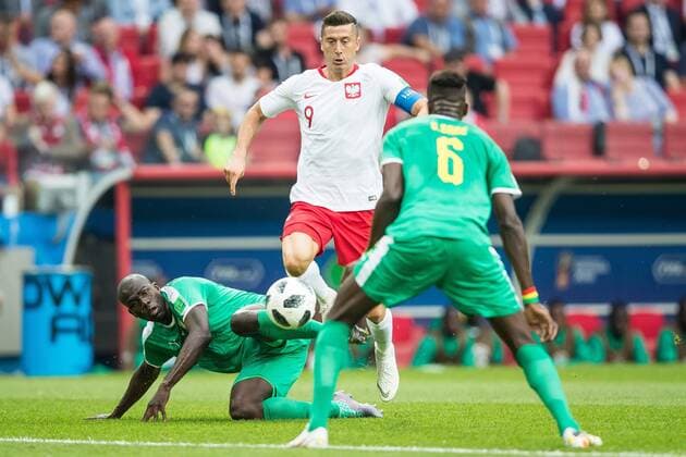 19.06.2018 MOSKWA MOSCOW SPARTAK STADIUM PILKA NOZNA (FOOTBALL) MISTRZOSTWA SWIATA ROSJA 2018 FIFA World Cup WM Weltmeisterschaft Fussball RUSSIA 2018 POLSKA - SENEGAL (POLAND-SENEGAL) NZ ROBERT LEWANDOWSKI FOTO LUKASZ SKWIOT CYFRASPORT NEWSPIX.PL --- Newspix.pl  20180619CSLS0026