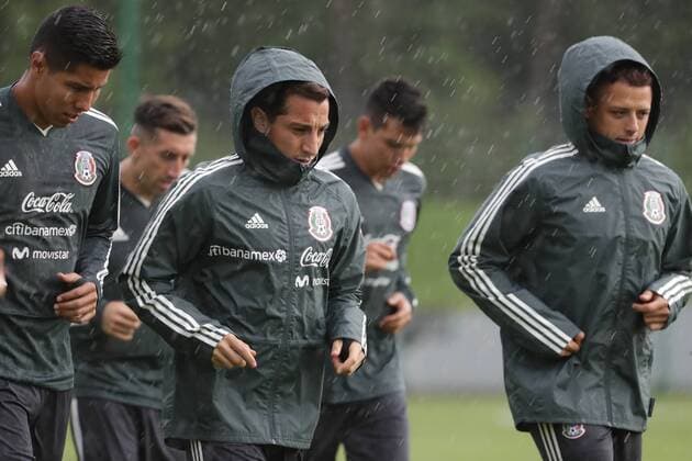 June 19, 2018 - EUM20180619DEP21.JPG.MOSCÃö, Rusia Soccer Futbol-Mexico.- La Seleccion Mexicana de futbol realiza su entrenamiento este martes 19 de junio de 2018 como parte de su preparacion para el choque ante el combinado de Corea del Sur, duelo correspondiente a la actividad del Grupo F dentro del Mundial de Rusia 2018. Foto: Agencia EL UNIVERSAL Luis Cortes RCC. Latin News: June 19, 2018  - ZUMAu78_ 20180619_zaf_u78_539 Copyright: xLuisxCortesx