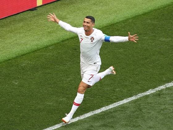 Themen der Woche - SPORT KW25 Bilder des Tages - SPORT June 20, 2018, Russia, Moscow, FIFA World Cup WM Weltmeisterschaft Fussball Group B, Second Round, Portugal against Morocco at the Luzhniki stadium. Player of the national team Nationalteam Cristiano Ronaldo dos Santos Aveiro (7) AlexanderxKulebyakin 