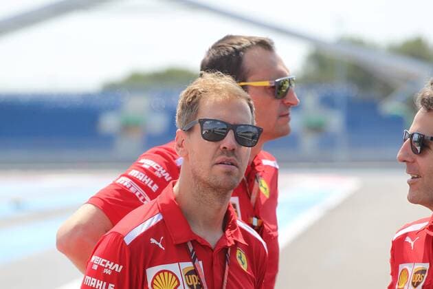 Formel 1, GP Frankreich, Streckenbesichtigung Photo4 LaPresse 21 06 2018 Paul Ricard, France Grand Prix Formula One France 2018 In the pic: Sebastian Vettel (GER) Scuderia Ferrari SF71H  Copyright: xPhoto4 LaPressex