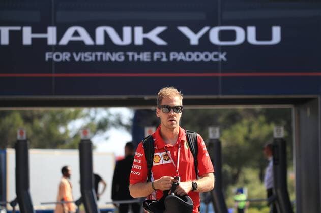 Sebastian Vettel Scuderia Ferrari arrives at the Grand Prix of France 2018 Race Motorsport Formula 1 21 06 2018 French Grand Prix 2018 Race Motorsport Formula 1 21 06 2018 Le Castellet Copyright: xIllman Eibner-Pressefotox EP_eer