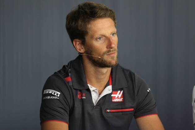 21st June 2018, Circuit Paul Ricard, Le Castellet, France; French Formula One Grand Prix, driver arrivals and press conference PK Pressekonferenz Haas F1 Team, Romain Grosjean  ActionPlus12039165 Octane