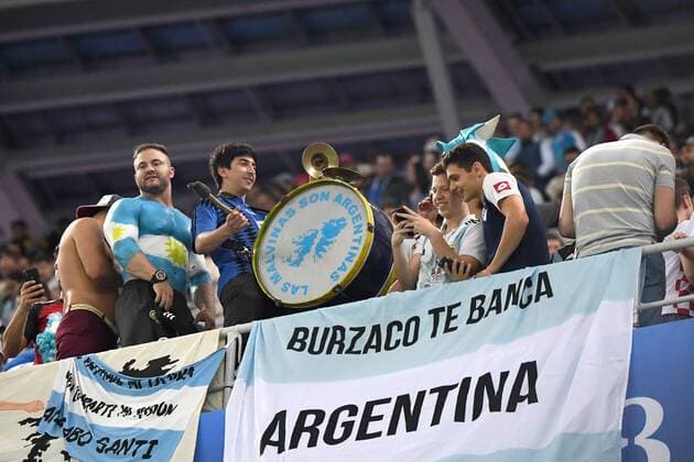 Soccer Men Season 2017 18 WC in Russia Group D 2 Gameday Nizhny Novgorod Stadium Argentina Croatia Fans of Argentina in fanbloc 21 06 2018 Copyright: xMatthiasxKochx