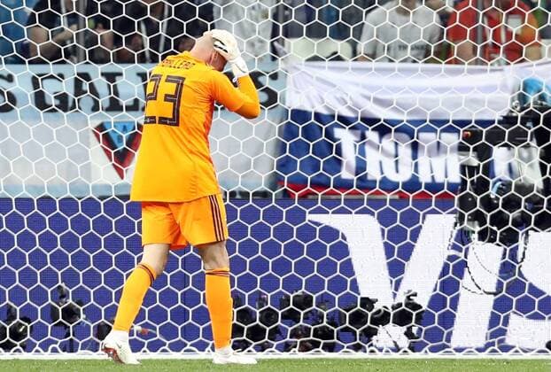 Bilder des Tages - SPORT NIZHNY NOVGOROD, RUSSIA â€“ JUNE 21, 2018: Argentina s goalkeeper Wilfredo Caballero reacts after conceding a goal in a First Stage Group D football match between Argentina and Croatia at Nizhny Novgorod Stadium at FIFA World Cup WM Weltmeisterschaft Fussball Russia 2018. Stanislav Krasilnikov TASS  TS0859AD