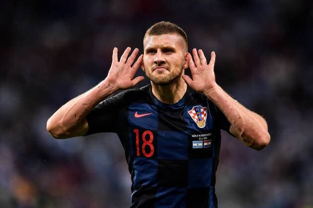 Ante Rebic of Croatia celebrates after scoring a goal against Argentina in their Group D match during the 2018 FIFA World Cup WM Weltmeisterschaft Fussball in Nizhny Novgorod, Russia, 21 June 2018.  20180622_81818