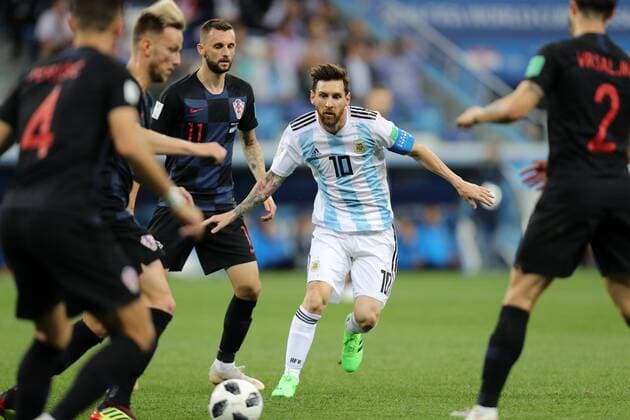 Lionel Messi (ARG), JUNE 21, 2018 - Football Soccer : FIFA World Cup WM Weltmeisterschaft Fussball Russia 2018 Group D match between Argentina 0-3 Croatia at Nizhny Novgorod Stadium in Nizhny Novgorod, Russia. Noxthirdxpartyxsales  (80634908)