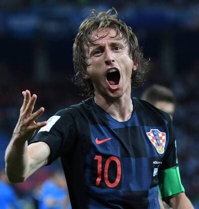 (180621) -- NIZHNY NOVGOROD, June 21, 2018 -- Luka Modric of Croatia celebrates his scoring during the 2018 FIFA World Cup WM Weltmeisterschaft Fussball Group D match between Argentina and Croatia in Nizhny Novgorod, Russia, June 21, 2018. Croatia won 3-0. ) (SP)RUSSIA-NIZHNY NOVGOROD-2018 WORLD CUP-GROUP D-ARGENTINA VS CROATIA LixGa 