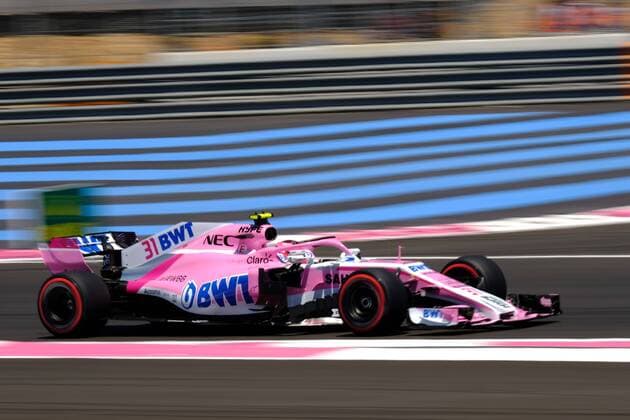 June 22, 2018 - Le Castellet, Var, France - Force India 31 Driver ESTEBAN OCON (FRA) in action during the Formula one French Grand Prix at the Paul Ricard circuit at Le Castellet - France F1 2018: Spanish Grand Prix: Free Practice 1 - ZUMAp119 20180622_zaf_p119_014 Copyright: xPierrexSteveninx