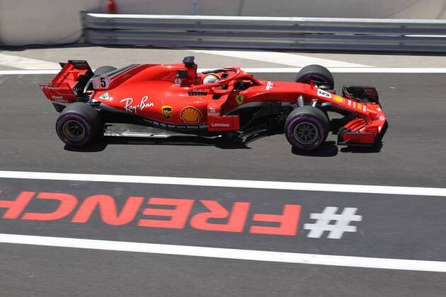 Photo4 LaPresse 22 06 2018 Paul Ricard, France Grand Prix Formula One France 2018 In the pic: free practice 1, Sebastian Vettel (GER) Scuderia Ferrari SF71H  Copyright: xPhoto4 LaPressex