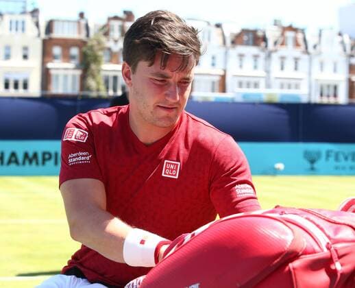 Rohlstuhltennis, Queens Club London June 22, 2018 - London, United Kingdom - Gordon Reid in action .during Fever-Tree Championships Wheelchair Event match between Gordon Reid against Nicolas Peifer (FRA) at The Queen s Club, London, on 22 June 2018 Fever-Tree Championships - Day Five  - ZUMAn230 20180622_zaa_n230_683 Copyright: xKieranxGalvinx