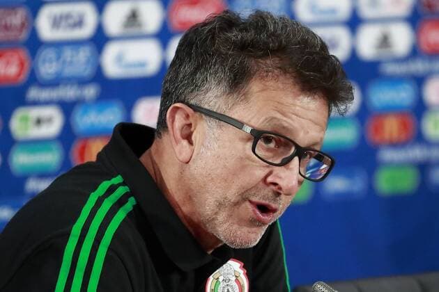 WM 2018, PK Nationalteam Mexiko Mexico s Juan Carlos Osorio during a press conference PK Pressekonferenz in Rostov-on-Don, Russia 22 June 2018. South Korea will play Mexico in their FIFA World Cup WM Weltmeisterschaft Fussball 2018 Group F match 23 June 2018. Mexico Press Conference !ACHTUNG: NUR REDAKTIONELLE NUTZUNG!  Copyright: xJoséxMéndezx ROS109 20180622-636652990525721122