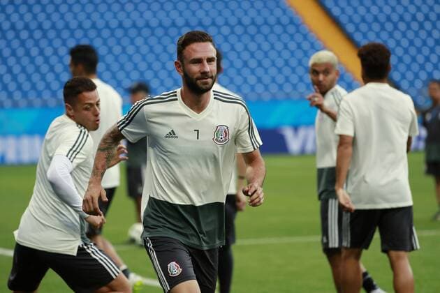 WM 2018, Training Nationalteam Mexiko Mexico s player Miguel Layun participates in a training session in Rostov-on-Don, Russia 22 June 2018. South Korea will play Mexico in their FIFA World Cup WM Weltmeisterschaft Fussball 2018 Group F match 23 June 2018. Mexico training !ACHTUNG: NUR REDAKTIONELLE NUTZUNG!  Copyright: xJoséxMéndezx ROS109 20180622-636652998956349029