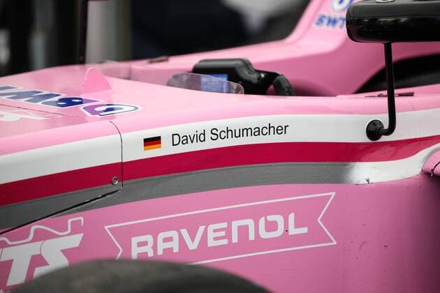 Race car by David Schumacher US Racing with lettering ADAC Formula 4 race 3 in the Motorsport Arena Oschersleben Germany Motorsport man men 15.04 2018