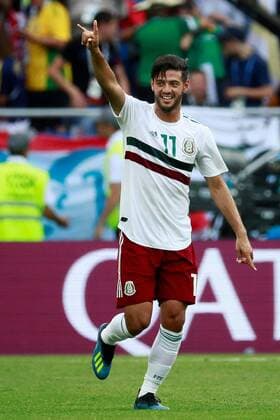 WM 2018, Südkorea - Mexiko Mexican forward Vela celebrates after scoring a penalty kick during the FIFA World Cup WM Weltmeisterschaft Fussball 2018 Group F soccer match between Korea Republic and Mexico, in Rostov-On-Don, Russia, 23 June 2018. KOREA REPUBLIC VS. MEXICO !ACHTUNG: NUR REDAKTIONELLE NUTZUNG!  Copyright: xJosexMendezx FWC28-31 20180623-636653719391162816