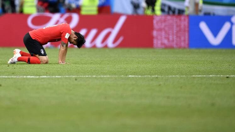 WM 2018, Südkorea - Mexiko (180623) -- ROSTOV-ON-DON, June 23, 2018 -- Lee Yong of South Korea reacts after the 2018 FIFA World Cup WM Weltmeisterschaft Fussball Group F match between South Korea and Mexico in Rostov-on-Don, Russia, June 23, 2018. Mexico won 2-1. ) (SP)RUSSIA-ROSTOV-ON-DON-2018 WORLD CUP-GROUP F-SOUTH KOREA VS MEXICO ChenxYichen 