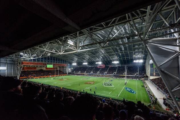 New Zealand vs. France --- Rugby --- Steinlager Series --- 23 06 2018 Dunedin, New Zealand - June 23, 2018 - General view of Forsyth Barr Stadium during the International Test match between the New Zealand All Blacks and France at Forsyth Barr Stadium on June 23, 2018 in Dunedin, New Zealand. *** New Zealand vs France Rugby Steinlager Series 23 06 2018 Dunedin New Zealand June 23 2018 Forsyth Barr Stadium during the International Test match between the New Zealand All Blacks and France at Forsyth Barr Stadium on June 23 2018 in Dunedin New Zealand
