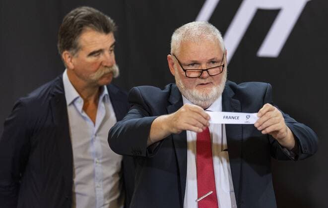 Handball, WM 2019, Gruppenauslosung in Kopenhagen Per Bertelsen og Heiner Brand under lodtraekningen til IHF Mens World Championship WM Weltmeisterschaft 2019 i Danmark og Tyskland paa Koebenhavns Raadhus, mandag den 25. juni 2018. , Copenhagen  Copyright: ©LarsxMoeller LarsxMoellerx cop101 spdk20180625-134728-L