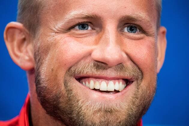 180625 Goalkeeper Kasper Schmeichel of Denmark during a press conference during the FIFA World Cup on June 25, 2018 in Moscow Photo Petter Arvidson BILDBYRAN Code PA 92077  Copyright: PETTERxARVIDSON BB180625PA057