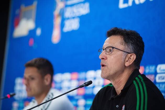 180626 Head coach Juan Carlos Osorio of the Mexican national football team at a press conference during the FIFA World Cup on June 26, 2018 in Ekaterinburg Photo Joel Marklund BILDBYR N Code JM 87734  Copyright: JOELxMARKLUND BB180626JM061