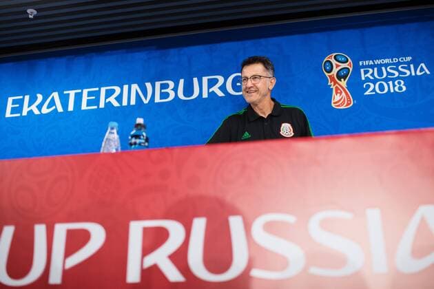 180626 Head coach Juan Carlos Osorio of the Mexican national football team at a press conference during the FIFA World Cup on June 26, 2018 in Ekaterinburg Photo Joel Marklund BILDBYR N Code JM 87734  Copyright: JOELxMARKLUND BB180626JM067