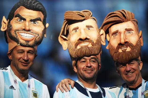 Bilder des Tages - SPORT Football - 2018 FIFA World Cup WM Weltmeisterschaft Fussball - Group D: Nigeria vs. Argentina Fans at the Krestovsky Stadium, Saint Petersburg. COLORSPORT IAN MACNICOL 