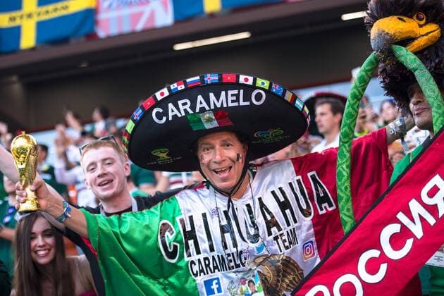 180627 Fans of Mexico prior to the FIFA World Cup group stage match between Mexico and Sweden on June 27, 2018 in Ekaterinburg Photo Joel Marklund BILDBYR N Code JM 87737  Copyright: JOELxMARKLUND BB180627JM022