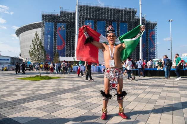 180627 Fans of Mexico before the FIFA World Cup group stage match between Mexico and Sweden on June 27, 2018 in Ekaterinburg Photo Petter Arvidson BILDBYR N Code PA 87737  Copyright: PETTERxARVIDSON BB180627PA019