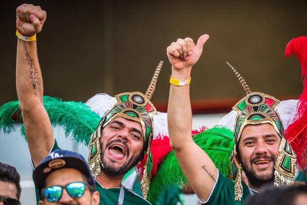 180627 Fans of Mexico during the FIFA World Cup group stage match between Mexico and Sweden on June 27, 2018 in Ekaterinburg Photo Petter Arvidson BILDBYRAN Code PA 87737  Copyright: PETTERxARVIDSON BB180627PA026