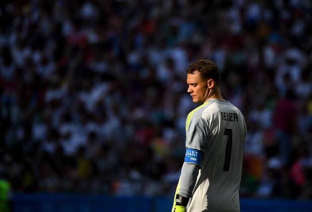 Sport Themen der Woche KW26 Bilder de Tages - SPORT (180627) -- KAZAN, June 27, 2018 -- Germany s goalkeeper Manuel Neuer reacts during the 2018 FIFA World Cup WM Weltmeisterschaft Fussball Group F match between Germany and South Korea in Kazan, Russia, June 27, 2018. ) (SP)RUSSIA-KAZAN-2018 WORLD CUP-GROUP F-GERMANY VS SOUTH KOREA LixGa 