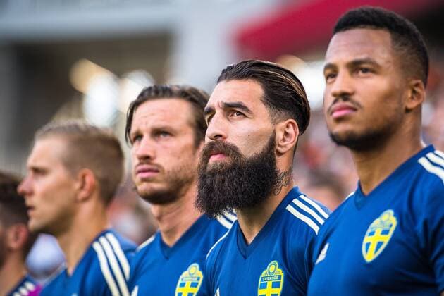 180627 Gustav Svensson Jimmy Durmaz and Martin Olsson of Sweden before the FIFA World Cup group stage match between Mexico and Sweden on June 27, 2018 in Ekaterinburg Photo Joel Marklund BILDBYR N Code JM 87737  Copyright: JOELxMARKLUND BB180627JM075