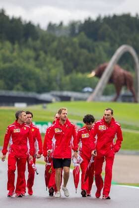28 06 2018 Red Bull Ring Spielberg AUT FIA Formula 1 Grand Prix of Austria Previews of the Tour Sebastian Vettel GER Scuderia Ferrari German Formula One driver Sebastian Vettel of Scuderia Ferrari during the Austrian Formula One Grand Prix at the Red Bull Ring in Spielberg France on 2018 06 28 Spielberg  EP_ang