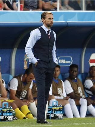 (l-r) coach Gareth Southgate of England during the 2018 FIFA World Cup WM Weltmeisterschaft Fussball Russia group G match between England and Belgium at the Kalingrad stadium on June 28, 2018 in Kaliningrad, Russia FIFA World Cup 2018 Russia 2017 2018 xVIxVIxImagesx xMauricexvanxSteenxWKxIVx 11337166