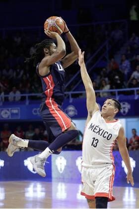 June 28, 2018 - EUM20180628DEP18.JPG.CIUDAD DE MEXICO.- BasketballBasquetbol-Mexico-USA.- Acciones del encuentro de basquetbol entre los equipos de Mexico y Estados Unidos en el gimnasio Juan de la Barrera, el jueves 28 de junio de 2018, duelo correspondiente a la quinta fecha de fase de clasificacion rumbo al Mundial de Basquetbol 2019 a realizarse en China. Foto: Agencia EL UNIVERSALIvan StephensRCC. Latin News: June 28, 2018  - ZUMAu78_ 20180628_zaf_u78_081 Copyright: xElxUniversalx