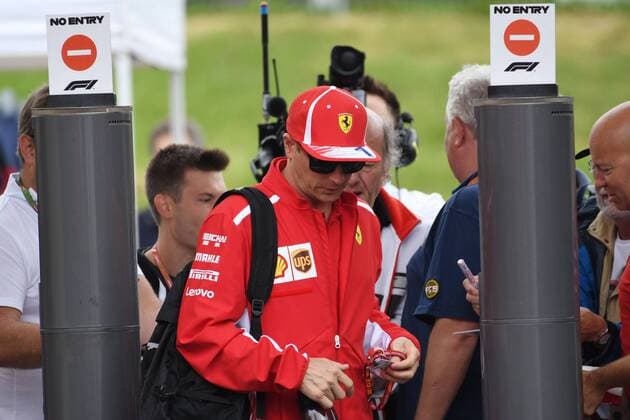 Kimi Raikkonen Scuderia Ferrari Coming to the Paddock in the Morning Formula One Grand Prix of Austria Red Bull Ring 29 06 2018 Formula 1 Grand Prix of Austria Red Bull Ring 29 06 2018 Spielberg Copyright: xEIBNER Florian_Schustx EP_SCHUST